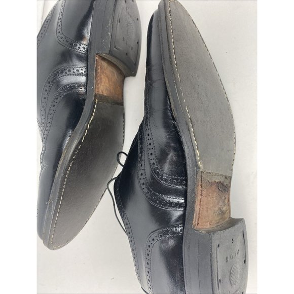 Comfort Plus Mens 9 D/C Leather Wing Tip Oxford Dr - Picture 6 of 6